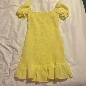 Yellow zara mini dress